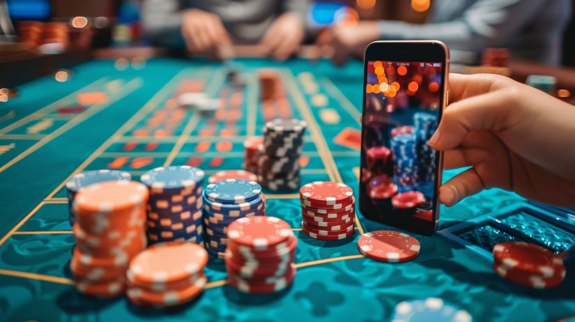 Live baccarat table stream viewed on a smartphone by a Filipino player at home